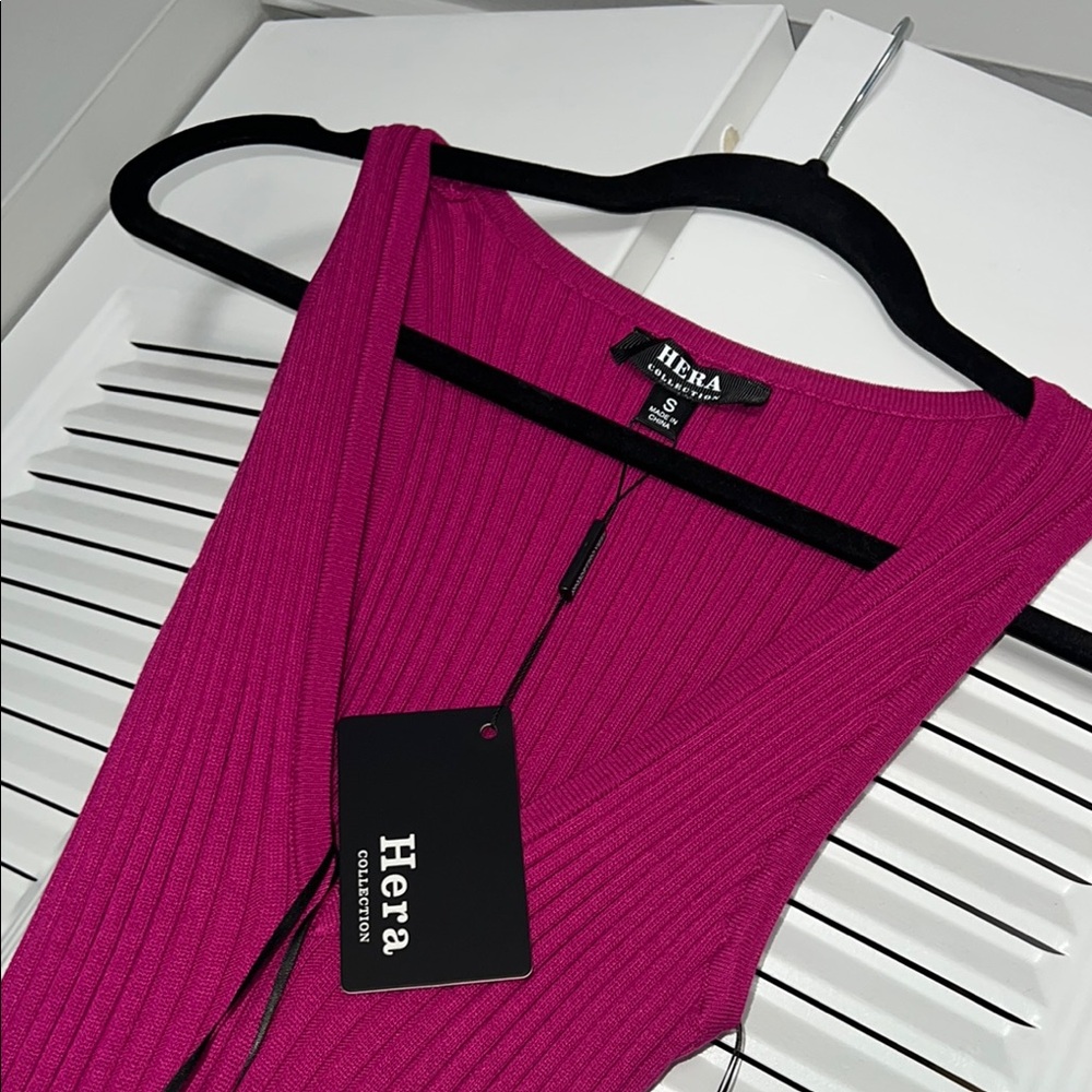 Elegant Berry Bandage Dress